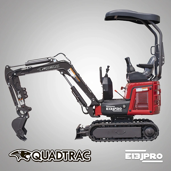 Фото мини-экскаватор quadtrac ex13jpro (1000 кг, двигатель kubota d722, с джойстиками pilot, квикаплером, буром и 3 ковшами) на сайте www.kiit.ru в интернет-каталоге КИИТ ☎ +7(800) 707-07-45 Изображение №11