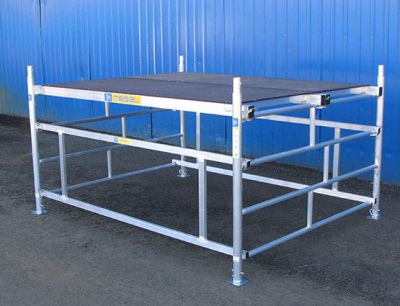 Разборные алюминиевые подмости MEGAL ПРА-1400 (1,4x2,0 м, высота площадки 1,0 м, нагрузка 560 кг). Изображение №6