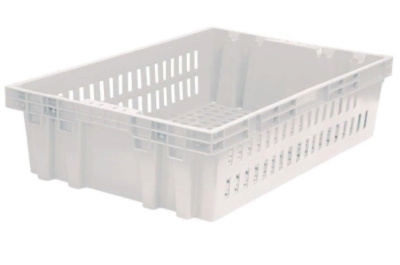 Ящик п/э хлебный 600х400х152,5 белый морозостойкий вес 1,3 кг.. Изображение №1