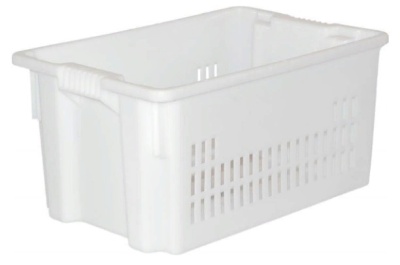 Ящик FUTURA 600х400х300 сплошное дно белый морозостойкий. Изображение №1