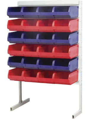 Стойка односторонняя 1500 стеллаж с ящиками 24 шт (комплект). Изображение №1