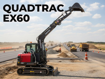 Гусеничный мини-экскаватор с кабиной QUADTRAC EX60. Изображение №1