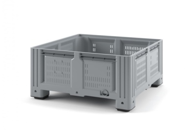 Контейнер iBox на ножках 11.604S.92.С10 1130x1130x580 мм, перфорированный. Изображение №1