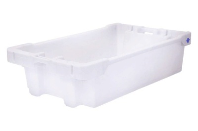 Рыбный белый ящик CRAEMER 890х560х235 конусный 50 кг/75 л с дренажными отверстиями. Изображение №1