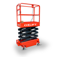 Фото ножничный подъемник qx-030-030 oxlift 300 кг 3 м на сайте www.kiit.ru в интернет-каталоге КИИТ ☎ +7(800) 707-07-45
