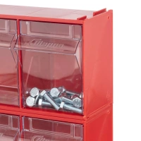 Фото короб откидной стелла-техник f-600-9, 600х68х78 мм, 9 ячеек, красный, прозрачный на сайте www.kiit.ru в интернет-каталоге КИИТ ☎ +7(800) 707-07-45 Изображение №5