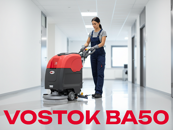 VOSTOK BA50 – идеальное решение для эффективной уборки небольших и средних помещений, общая площадь которых не превышает 4000 кв. метров