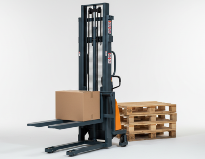 Штабелер гидравлический с электроподъемом 1,5 т 3,5 м XILIN CDD15B-E с раздвижными вилами. Изображение №2