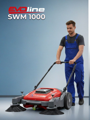 Ручная подметальная машина EVOline SWM 1000 механическая | Ширина уборки 1000 мм. Изображение №9