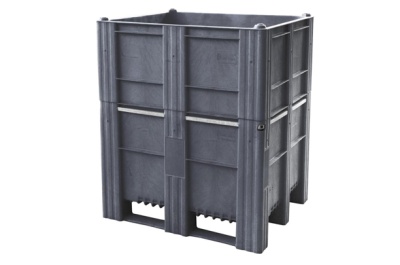 Контейнер BoxPallet 11-100-НА-АСЕ (1140) 1200х1000х1140 мм сплошной серый. Изображение №1