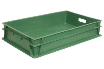 Ящик п/э 740х465х145 сплошной зеленый. Изображение №1