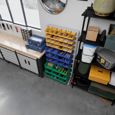 Стойка с пластиковыми ящиками 58 штук Стелла-техник А1-08-02-01. Изображение №9