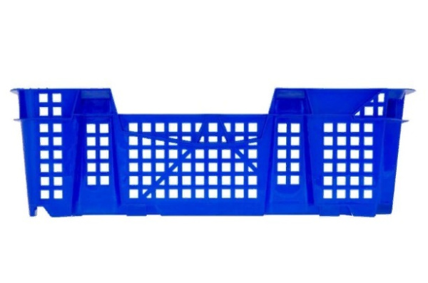 Фото ящик п/э под грибы шампиньоны 400х300х126 синий на сайте www.kiit.ru в интернет-каталоге КИИТ ☎ +7(800) 707-07-45