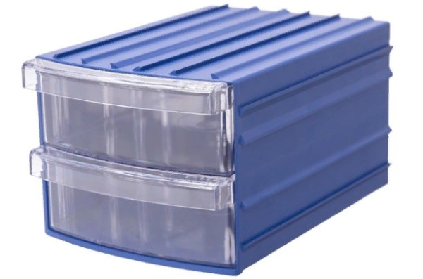 Фото контейнер с 2-мя лотками plastic drawer 90x110x160 мм на сайте www.kiit.ru в интернет-каталоге КИИТ ☎ +7(800) 707-07-45