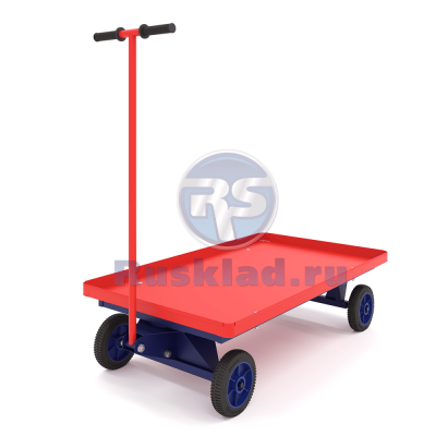 Платформенная тележка усиленная RUSKLAD ТПО — надёжный помощник для перевозки грузов до 600 кг. Изображение №3