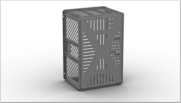 Фото перфорированный евроконтейнер ес-6432 (600x400x320) мм на сайте www.kiit.ru в интернет-каталоге КИИТ ☎ +7(800) 707-07-45