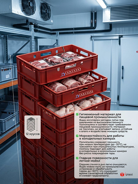 Фото пластиковый ящик для мяса iplast e1 12.421 600х400х120 желтый на сайте www.kiit.ru в интернет-каталоге КИИТ ☎ +7(800) 707-07-45 Изображение №11