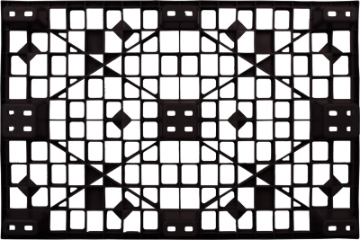 Пластиковый поддон на 9 ножках TR 1208 L 1200х800х160 мм перфорированный, черный. Изображение №2