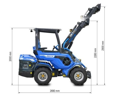 Мини-погрузчик (минитрактор) MultiOne 7.2 K (1200 кг, высота подъема 2,9 м, двигатель Kubota D1305). Изображение №7