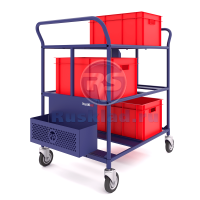 Тележка для перевозки ящиков RUSKLAD ТДЯ 660х1055х950 | Россия, вес 22.5 кг, под болтовые колеса