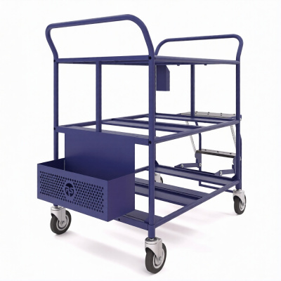 Тележка платформенная для ящиков RUSKLAD ТДЯ | 3 яруса, размеры 660×1055×950 мм. Изображение №2