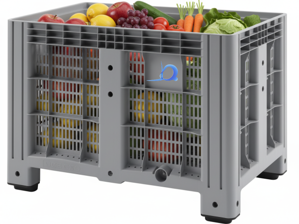 Пластиковый контейнер IBOX 1200х800 (перфорированный, на ножках)