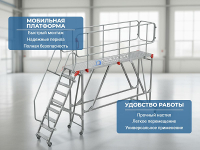 Авиационная площадка с лестницей Megal ПАА – 2,1x3,5. Изображение №9