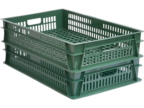 Фото хлебный перфорированный ящик 740х465х145 404-т, объём 39, зелёный на сайте www.kiit.ru в интернет-каталоге КИИТ ☎ +7(800) 707-07-45 Изображение №7