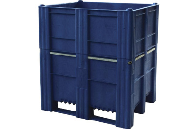 Контейнер BoxPallet 11-100-НА-АСЕ (1140) 1200х1000х1140 мм сплошной синий. Изображение №1