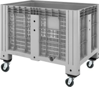 Фото контейнер sdbox 1208 pw 1200х800х913 мм перфорированный серый на колёсах на сайте www.kiit.ru в интернет-каталоге КИИТ ☎ +7(800) 707-07-45