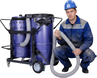 Пылесос промышленный Дастпром ПП-220/52.4-3,6 (52 л, 3,6 кВт, два циклона, усиленная конструкция). Изображение №1