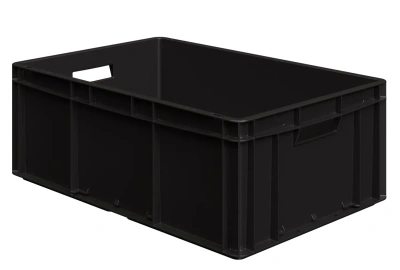 Ящик EC-6422 12.311.99R 600х400х220 мм черный с усиленным дном. Изображение №1