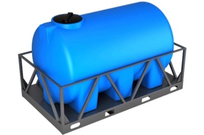 Пластиковая ёмкость H 3000 литров в обрешетке. Изображение №1