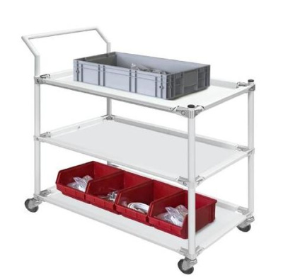 Передвижная металлическая тележка GRESSON ТМ-900 ESD (900x500 мм, 2 полки, антистатическое исполнение). Изображение №9