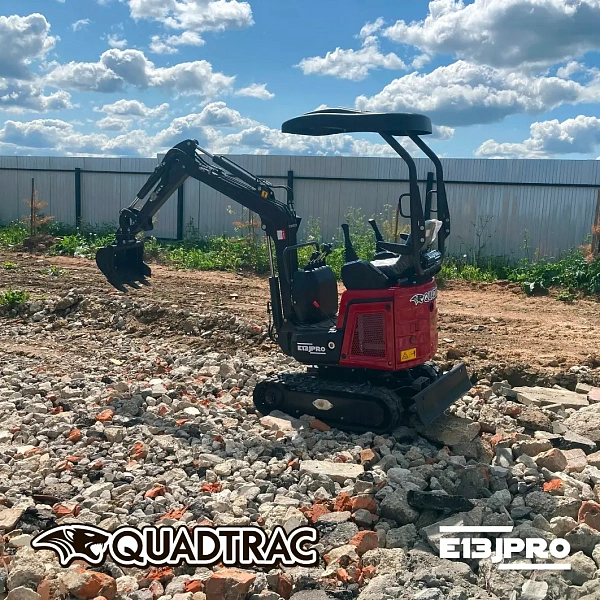Фото мини-экскаватор quadtrac ex13jpro (1000 кг, двигатель kubota d722, с джойстиками pilot, квикаплером, буром и 3 ковшами) на сайте www.kiit.ru в интернет-каталоге КИИТ ☎ +7(800) 707-07-45 Изображение №8