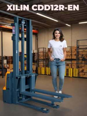 Штабелер самоходный 1,2 т 2,5 м XILIN CDD12R-EN 24/105 В/Ач с раздвижными вилами. Изображение №4