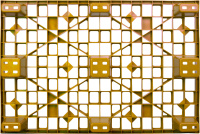 Фото пластиковый поддон на 9 ножках tr 1208 l 1200х800х160 мм перфорированный, желтый на сайте www.kiit.ru в интернет-каталоге КИИТ ☎ +7(800) 707-07-45 Изображение №2