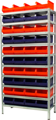 Ящик сплошной 350×230×150 мм, объем 12.08 л. синий. Изображение №10