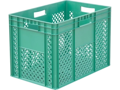 Ящик пластиковый перфорированный 600x400x420 мм (серия 900, HDPE, -18°C до +50°C). Изображение №7