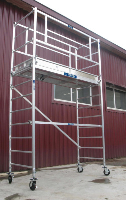 Модульная вышка-тура Megal ВМА 700/9 | Высота рабочей зоны 9,3 м, площадка 0,7х2 м. Изображение №4