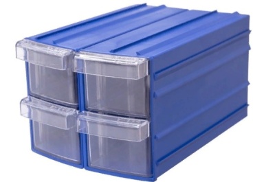Контейнер с 4-мя выдвижными лотками Plastic Drawer 90x110x160 мм. Изображение №1