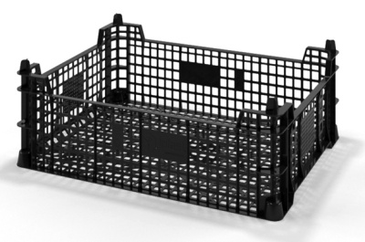 Ящик под грибы Iplast 12.415 400х300х110 черный. Изображение №1