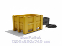 Фото большой желтый контейнер boxpallet 1200х800х740 мм сплошной, неразборный на полозьях на сайте www.kiit.ru в интернет-каталоге КИИТ ☎ +7(800) 707-07-45 Изображение №5