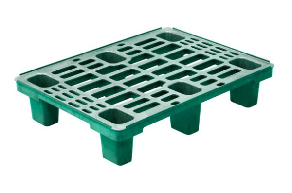 Фото пластиковый поддон на ножках рр 680 800х600х155 мм перфорированный, зеленый на сайте www.kiit.ru в интернет-каталоге КИИТ ☎ +7(800) 707-07-45