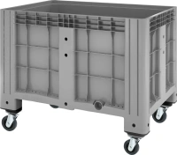 Фото контейнер sdbox 1208 sw 1200х800х913 мм сплошной серый на колесах на сайте www.kiit.ru в интернет-каталоге КИИТ ☎ +7(800) 707-07-45