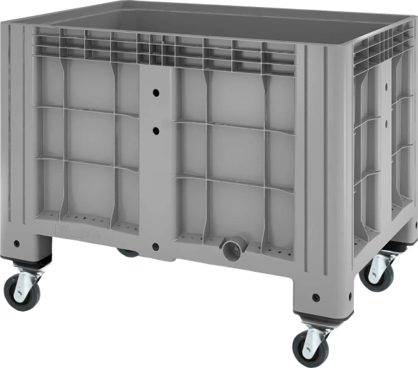 Фото контейнер sdbox 1208 sw 1200х800х913 мм сплошной серый на колесах на сайте www.kiit.ru в интернет-каталоге КИИТ ☎ +7(800) 707-07-45