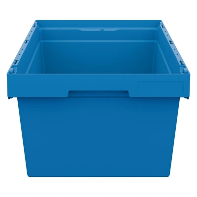 Вкладываемый контейнер INSTORE KV-6427 600x400x272 мм iPlast голубой (со сплошным дном). Изображение №2
