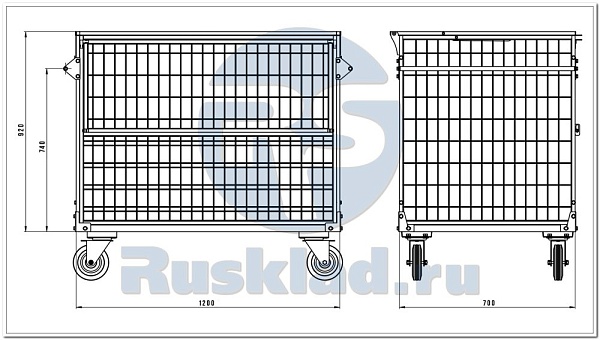 Фото контейнер сетчатый ксм 5 (700х1200) на сайте www.kiit.ru в интернет-каталоге КИИТ ☎ +7(800) 707-07-45 Изображение №2