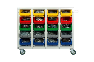 Передвижной стеллаж с ящиками СТЕЛЛА V3-20 ячеек (125И). Изображение №3