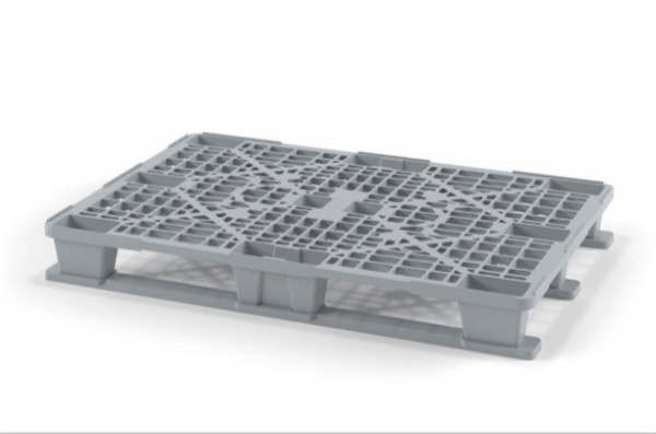 Фото пластиковый поддон с двумя полозьями iplast 02.102.с71/2 1200x800x150 мм перфорированный серый на сайте www.kiit.ru в интернет-каталоге КИИТ ☎ +7(800) 707-07-45
